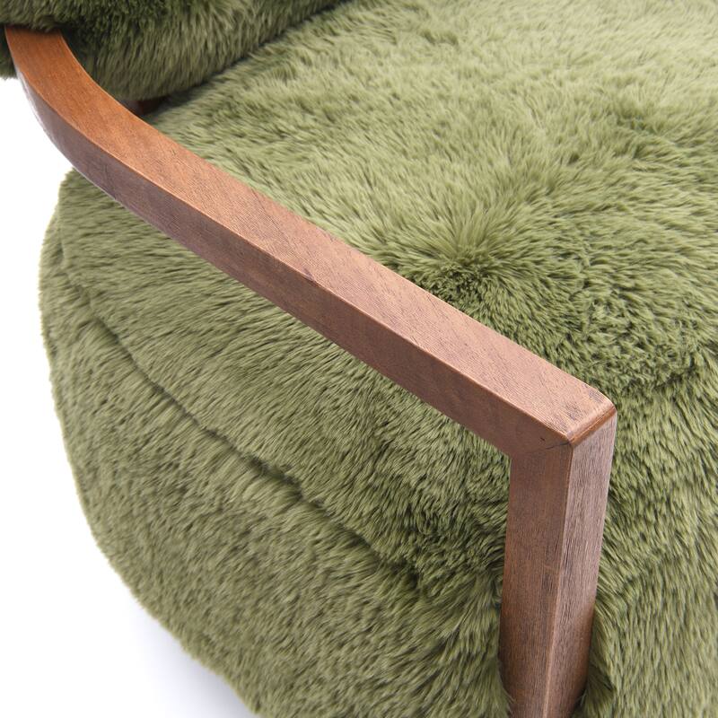 Furniture of America Lumir Modern 28-inch Faux Fur Accent Arm Chair