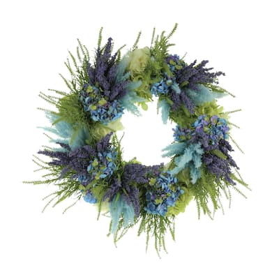 Lavender, Hydrangea and Astilbe Wreath