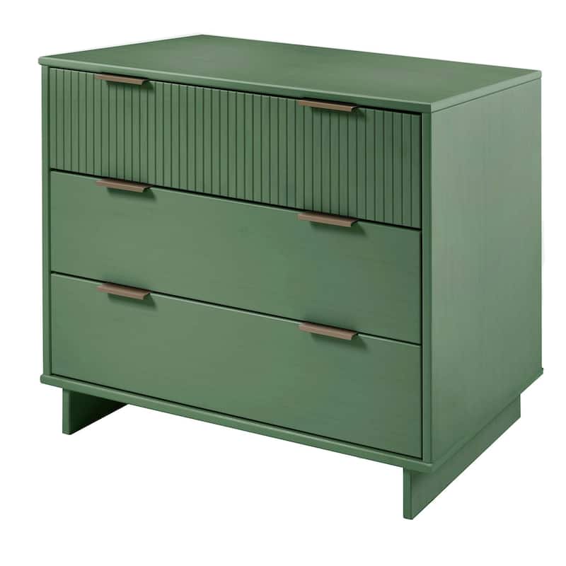 Manhattan Comfort 2-Piece Granville Modern Solid Wood Standard Dresser and Nightstand Set