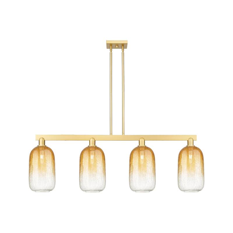 Innovations Lighting 716-4I-16-48 Brookhaven Cloche Linear Brookhaven - Satin Gold / Amber