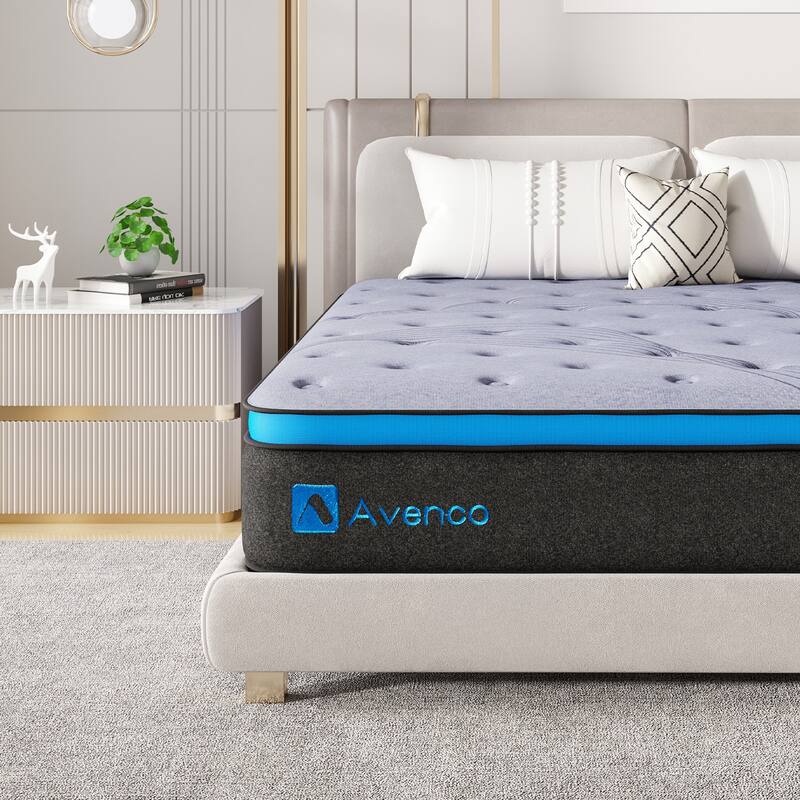 12 Inch Hybrid Mattress in a Box, Medium Firm Pocket Spring and Gel Memory Foam Mattress, Edge Support, CertiPUR-US Certified