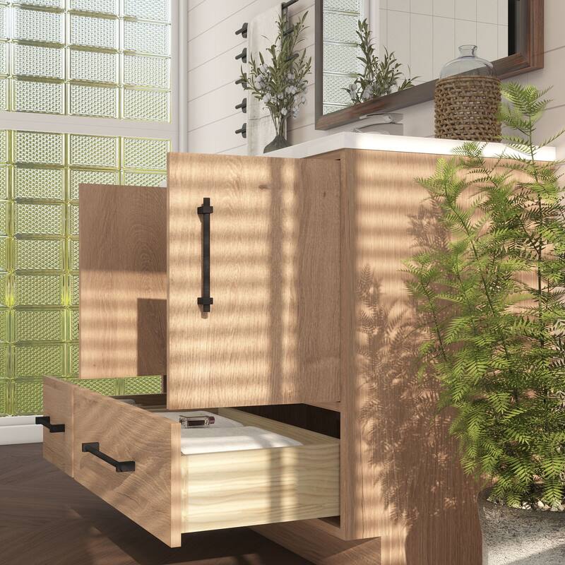 Victoria 42'' Left Drawer Freestanding Vanity with Reinforced Acrylic Sink - 41.5