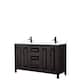 Option Dk Espresso, Black Trim, White Cultured Marble Top