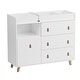 preview thumbnail 10 of 53, Baby Changing Table Dresser Nursery Dresser Chest White/Grey/Oak