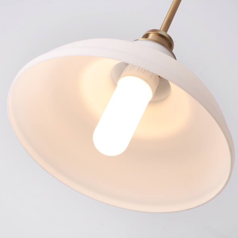 1-Light Farmhouse Metal Hanging Pendant Light Kitchen Island with Glass Cover for Dining Room