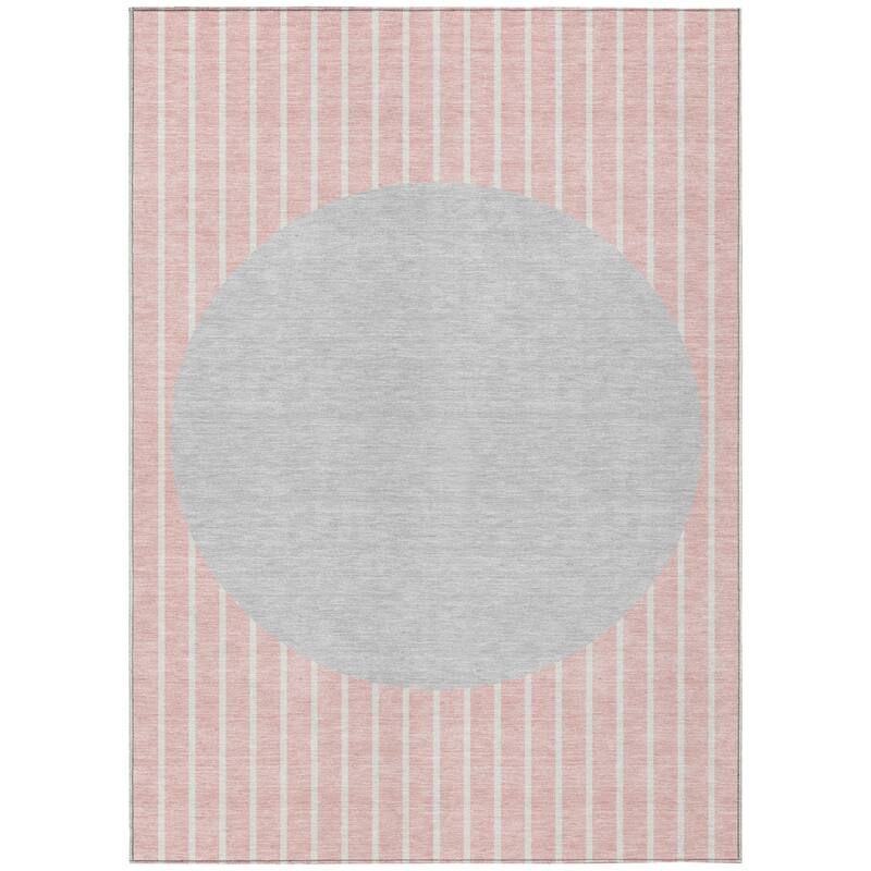 HomeRoots Striped Transitional Rectangle Outdoor Rug