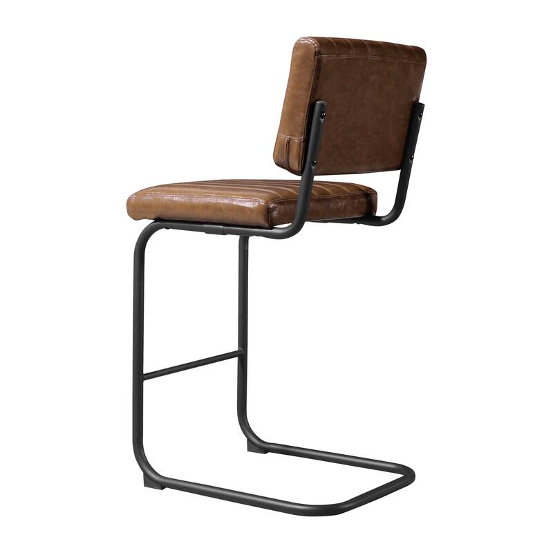 Art Leon Rustic Upholstered Counter Height Bar Stools (Set of 2)
