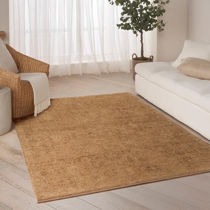 DKNY Pure Shades Indoor only Persian Vintage Area Rug - Latte - 5'3" x 7'8"