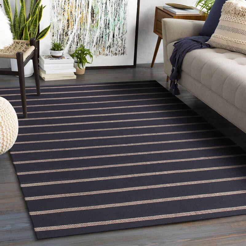 Sevita Striped Jute Area Rug
