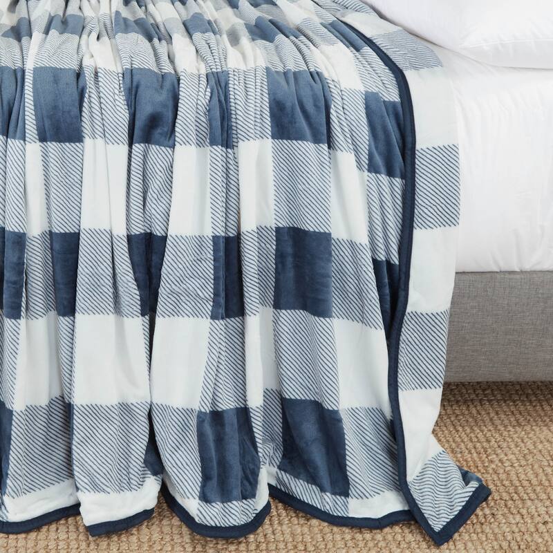 Clara Clark Ultra Plush Thick Reversible Microfiber Heavy Blanket - Raschel Imitation Mink Blanket