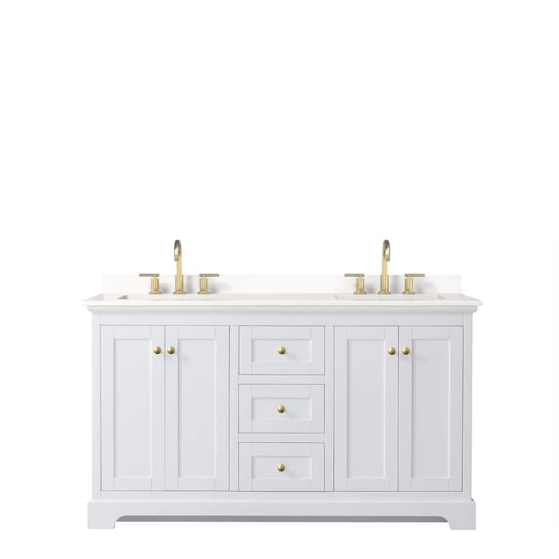 Avery 60-inch Double Vanity, Quartz Top