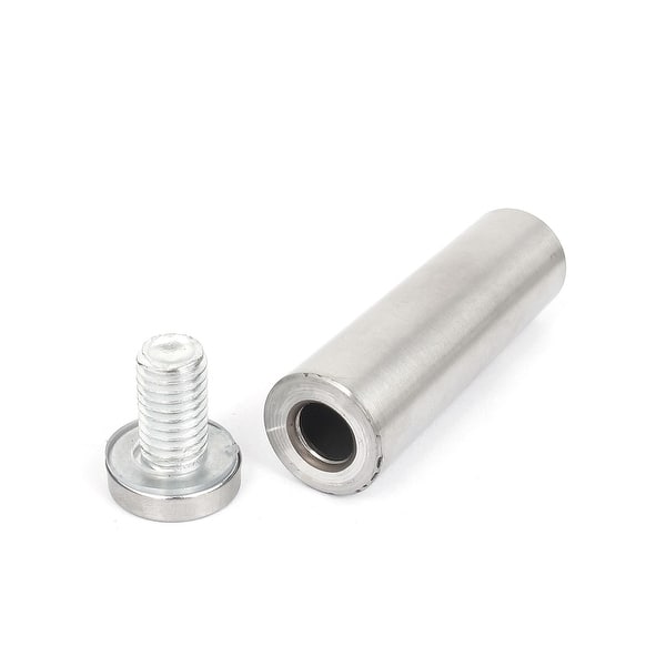 19mm x 70mm Advertising Frameless Glass Standoff Pins 12pcs Silver