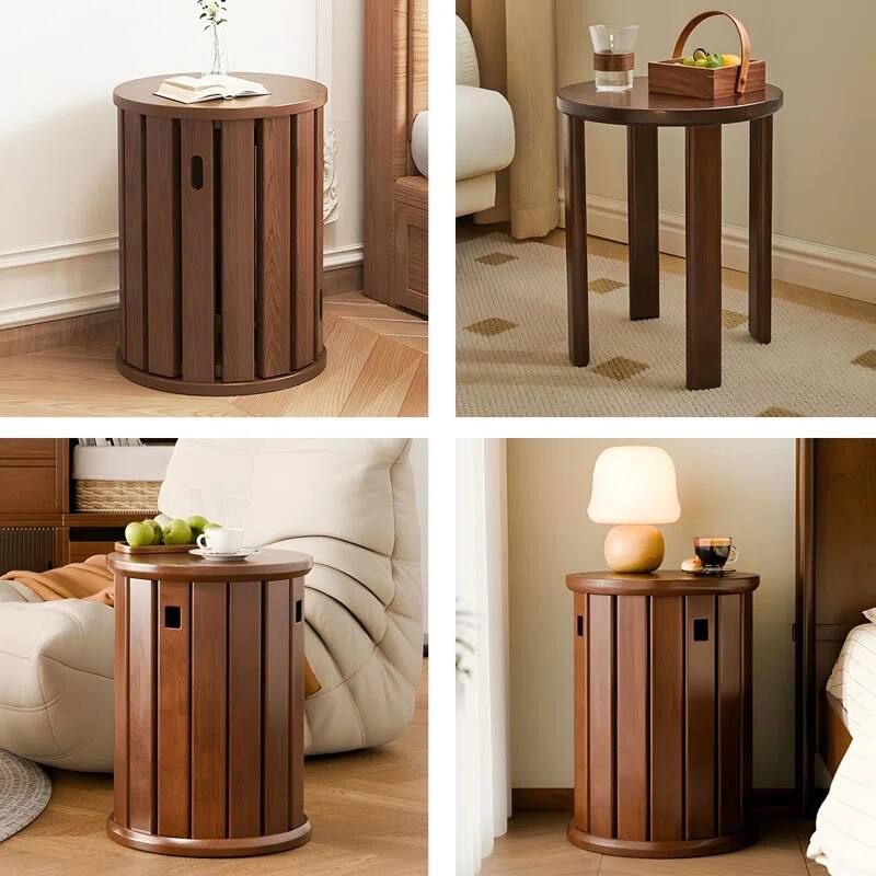 4-in-1 Wooden Stackable Stools, Set of 4 Multifunctional Chairs