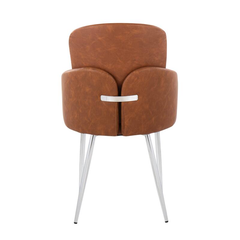 Silver Orchid Dahlia Dining Chair with Metal Legs (Set of 2)