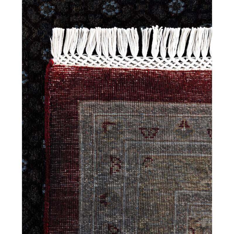 Overdyed One-of-a-Kind Hand-Knotted Area Rug - Black - 10' 2" x 14' 6"