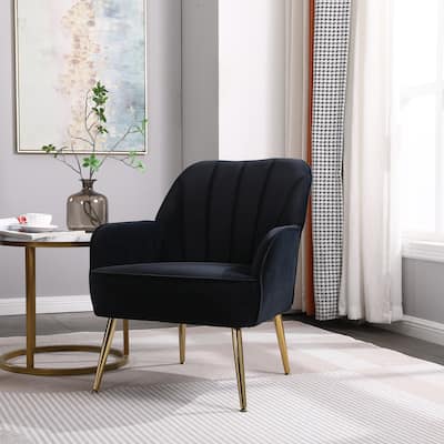 Modern Velvet Easy Assemble Sherpa Armchair for Living Room,Bedroom