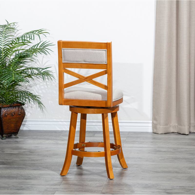 30" Bar Height X-Back Swivel Stool