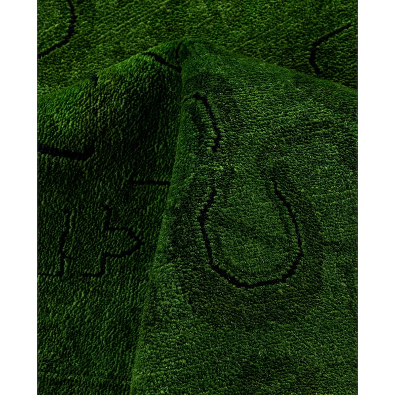 Overdyed One-of-a-Kind Hand-Knotted Area Rug - Green - 8' 2" x 10' 5"