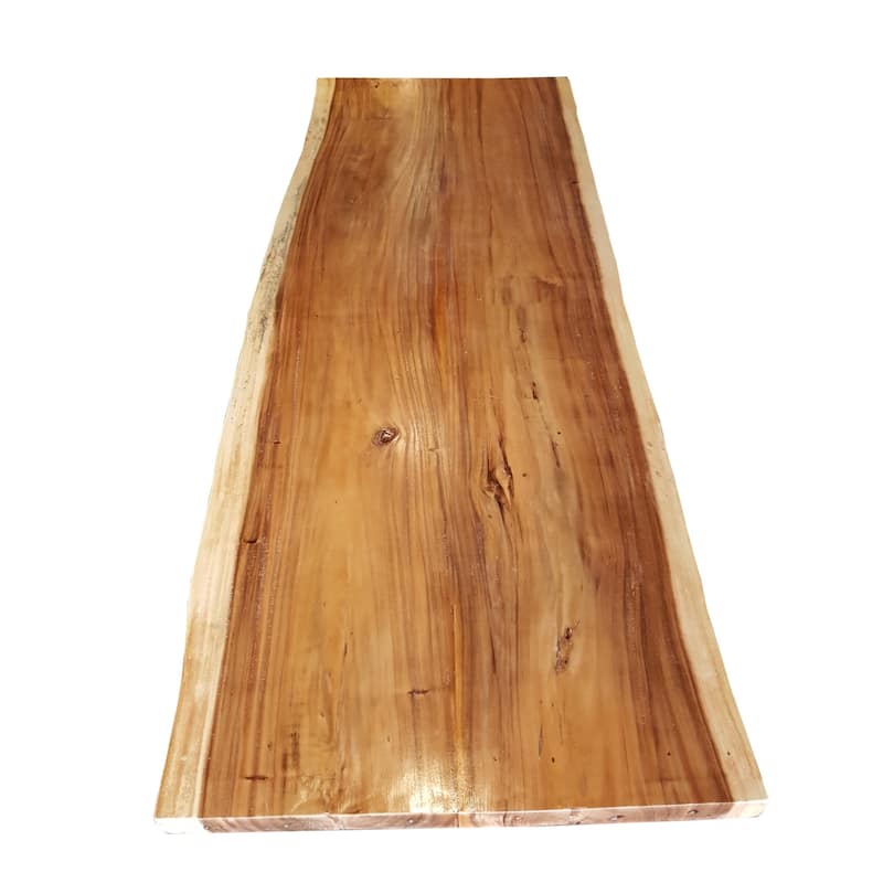Chic Teak Suar Live Edge Unique Slab Dining Table - 98" Long (Table Only)