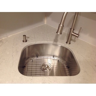Shop Single D Shape Bowl Premium 16 Gauge Kitchen Sink With