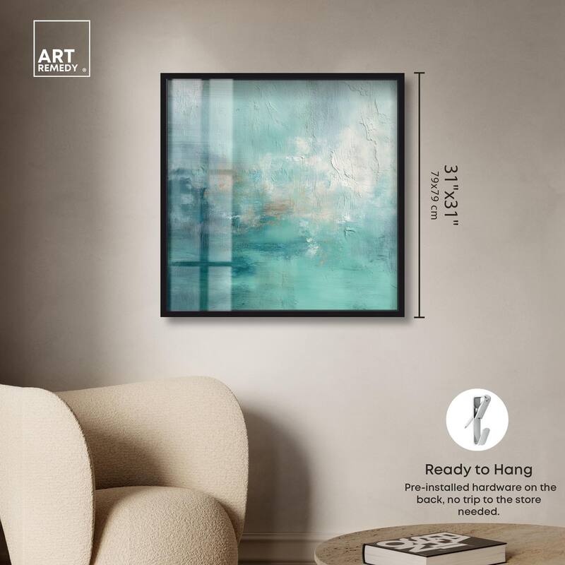 Green Blue I Shadowbox by Art Remedy
