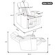 preview thumbnail 5 of 14, PU Leather Power Recline with LED Light Strip, Home Theater Seating