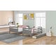 preview thumbnail 14 of 16, Twin over Full Bunk Bed with Inclined Ladder & Storage Drawers - Full-Length Safety Rail