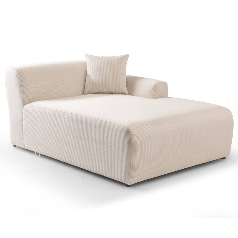 Daron Mid-Century Modern Corduroy U-Shape Corner Sectional Sofa