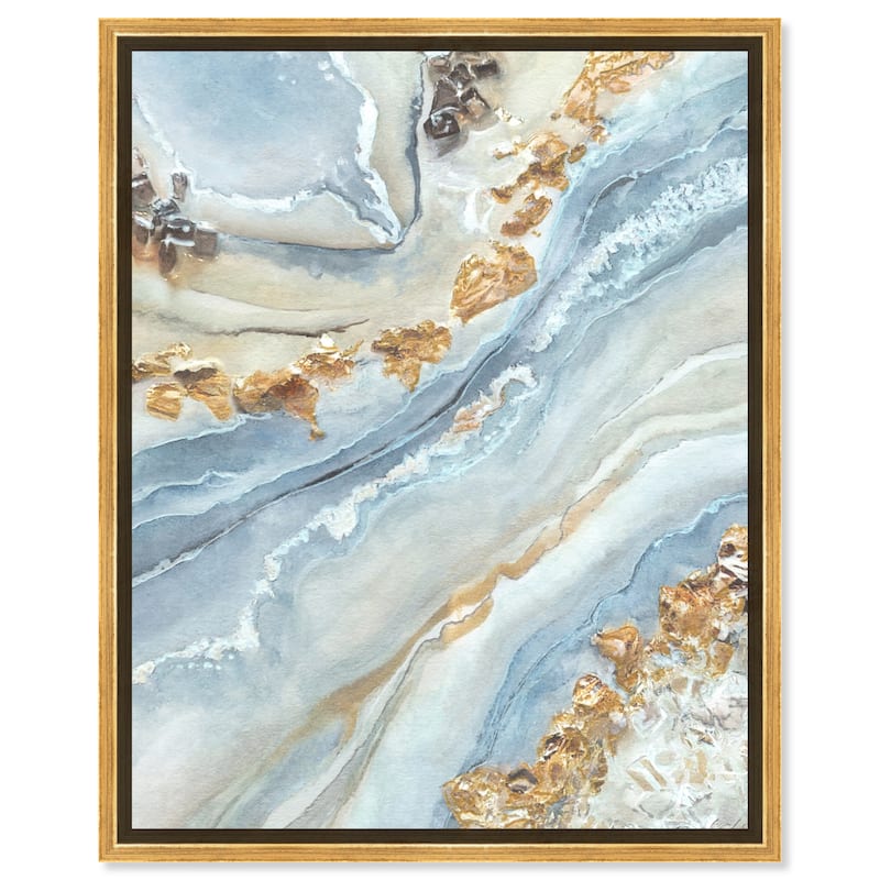Art Remedy A Beautiful Fiction Framed Mineral, Agate & Geode 1 Piece Canvas Wall Art - 21 x 25 - Gold