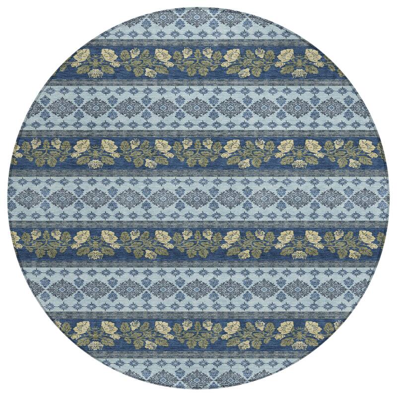 Machine Washable Indoor/ Outdoor Stripe Sochi Chantille Rug