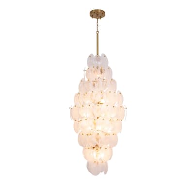 Artcraft Lily 15-Light Chandelier - Brushed Brass Finish