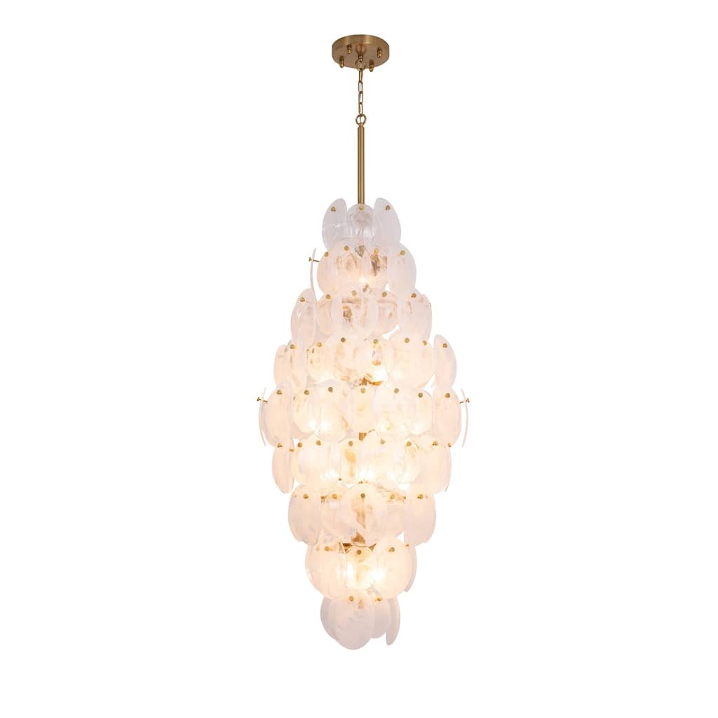 Artcraft Lily 15-Light Chandelier - Brushed Brass Finish