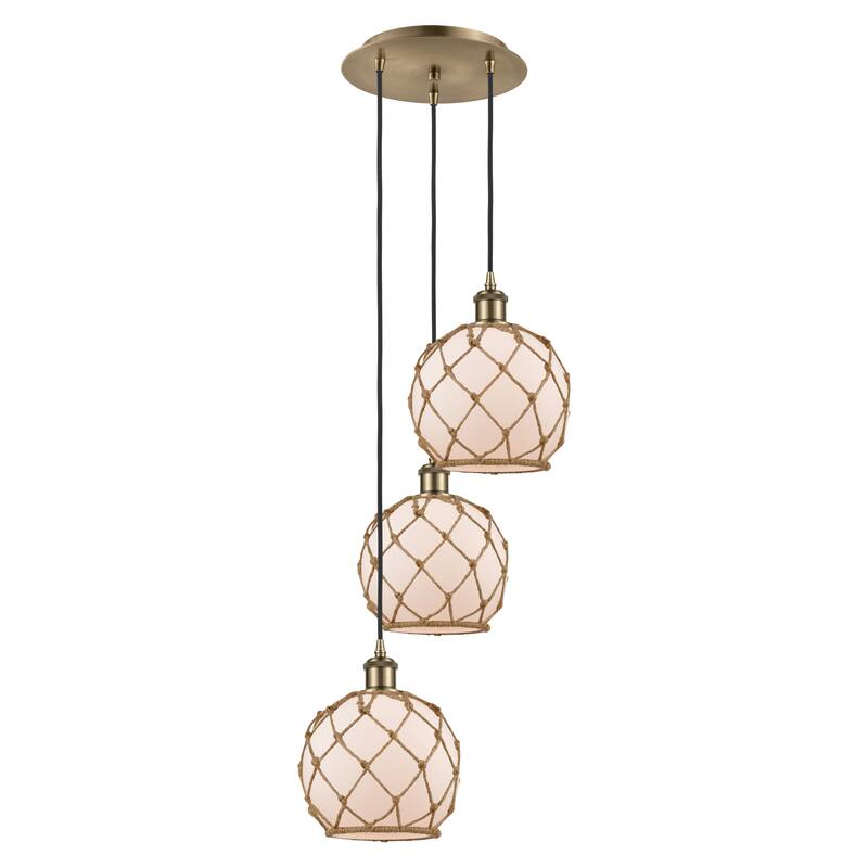 Innovations Lighting Endless Possibilities Ballston - Farmhouse Rope - 3 Light 15" Cord Hung Multi Pendant