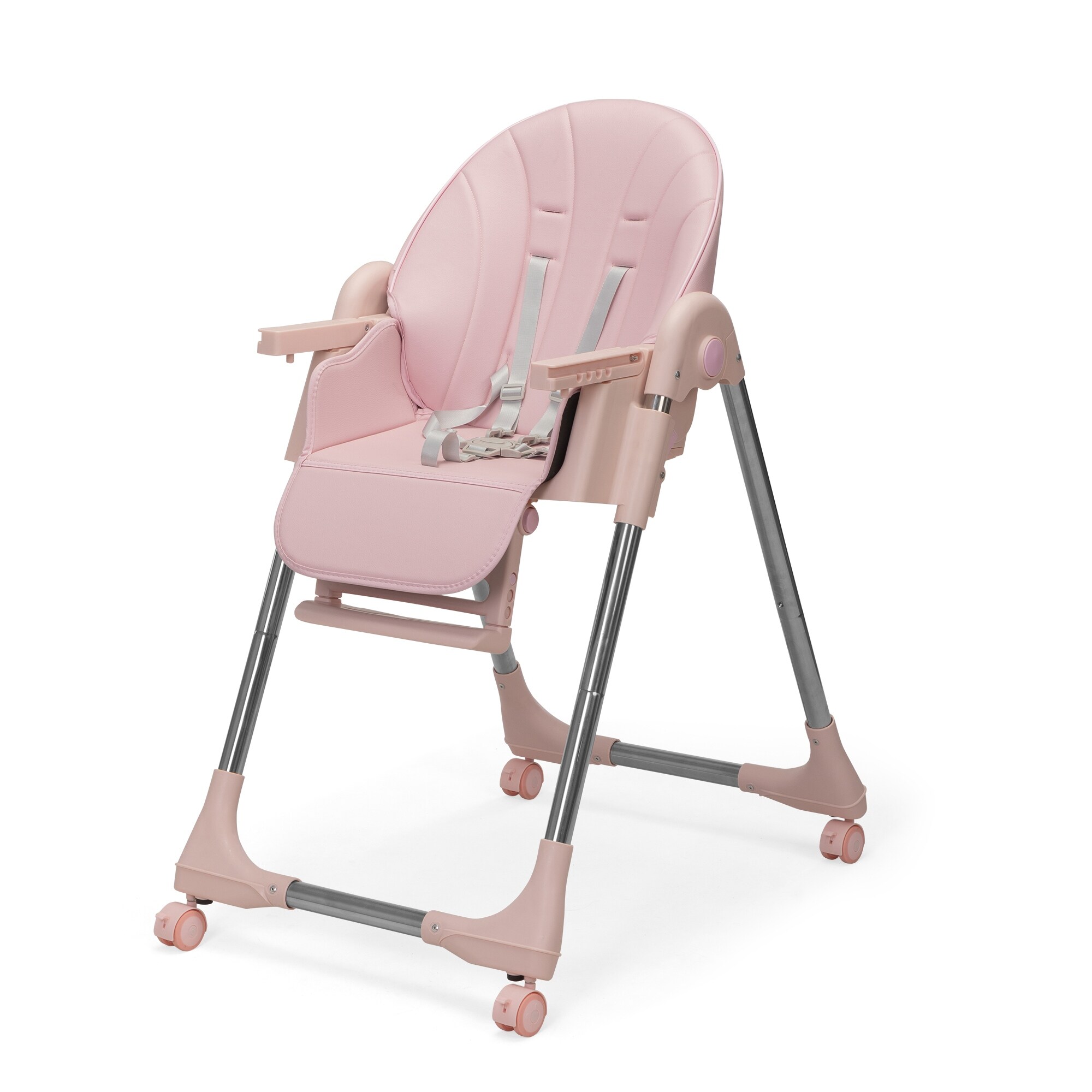 Adjustable Highchair for Baby Toddler with Feeding Tray and 3