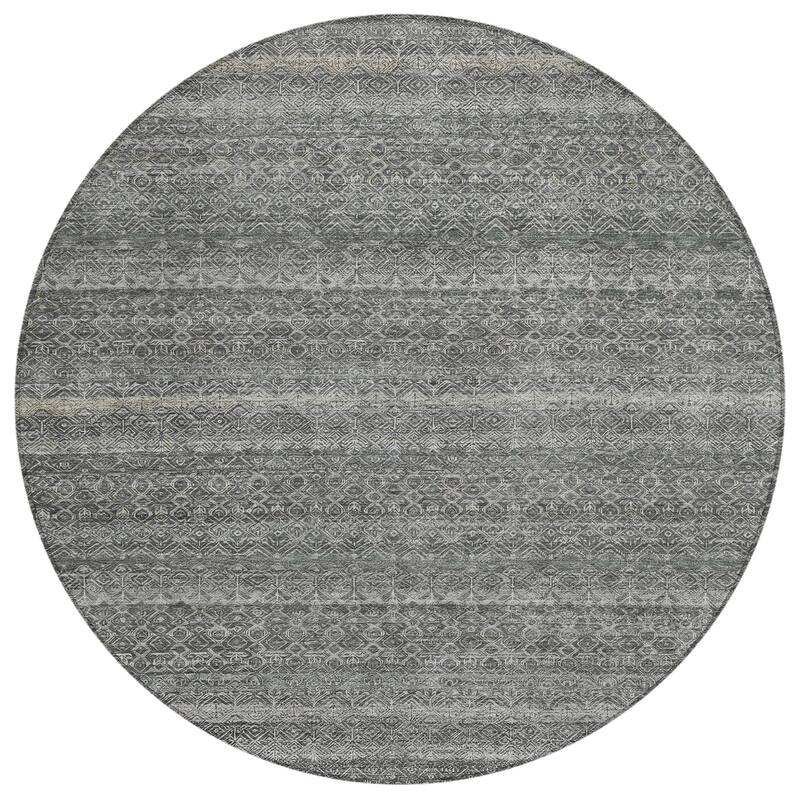 HomeRoots Striped Transitional Rectangle Outdoor Rug