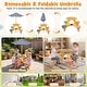 preview thumbnail 10 of 8, Gymax Kids Picnic Table w/ Stools Wooden Activity Desk Set w/ Foldable
