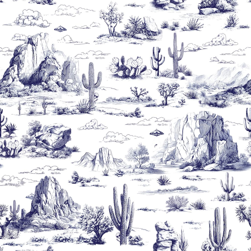Veer Decor Area 51 Novelty Toile Peel and Stick Wallpaper