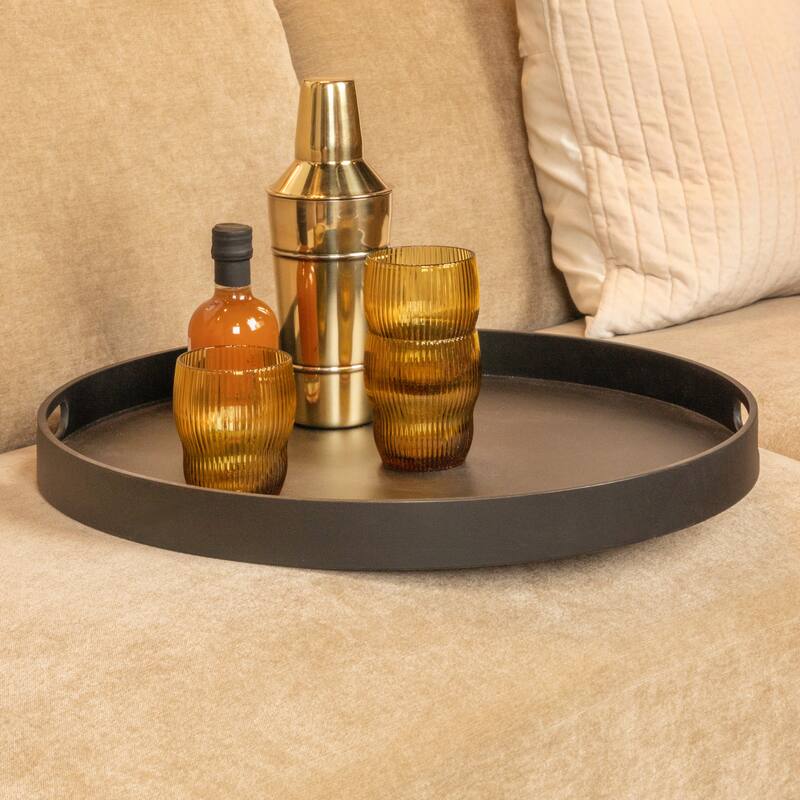 Fir Wood and Metal Tray Table