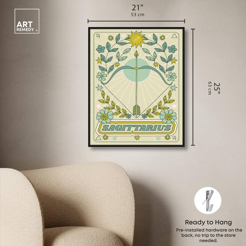 Sagittarius Stars Card Canvas by Art Remedy