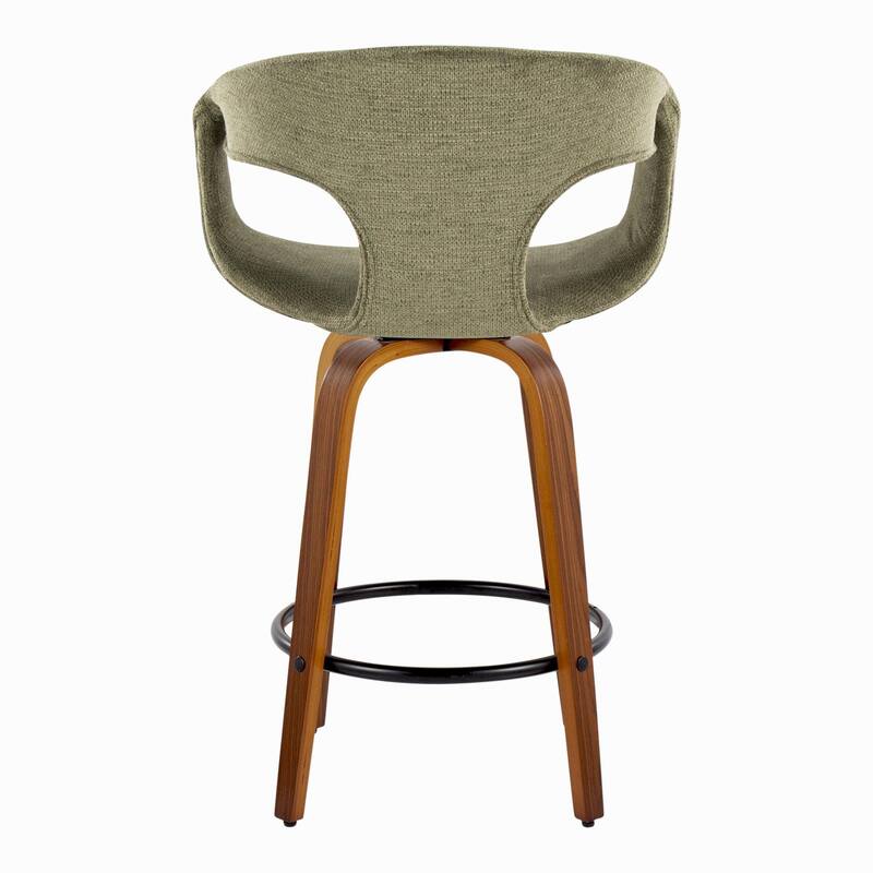 Carson Carrington Saurya 26" Fixed-Height Counter Stool with Bent Wood Legs & Round Footrest (Set of 2)