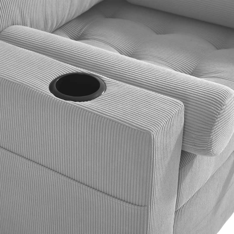 3-in-1 Pull-Out Sleeper Chair Bed Convertible Adjustable Lounge