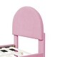 preview thumbnail 9 of 52, Bedroom Velvet Fabric Bed Frame with Classic Semi-circle Shaped Headboard and Metal Legs, Upholstered Platform Bed for Kids