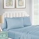 preview thumbnail 82 of 103, ﻿Superior 1200 Thread Count Egyptian Cotton Solid Bed Sheet Set King - Light Blue