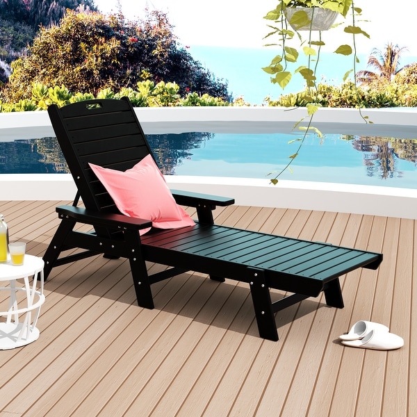 Polytrends Laguna All Weather Poly Pool Outdoor Chaise Lounge