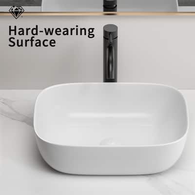 White Porcelain Small Vessel Sink