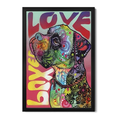 Boxer Love Premium Framed Poster by Dean Russo