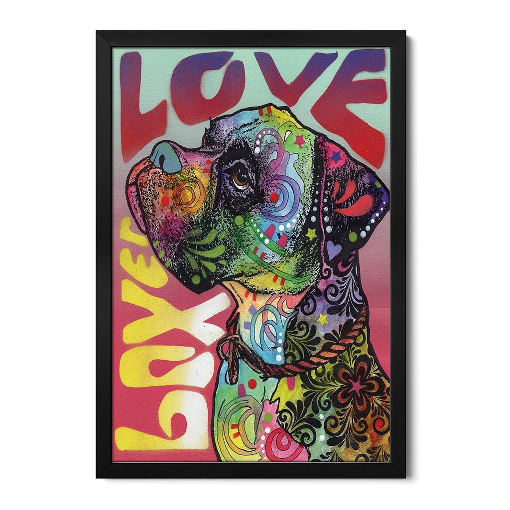 Boxer Love Premium Framed Poster by Dean Russo