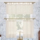 preview thumbnail 15 of 13, Archaeo Slub Textured Linen Blend Cafe Curtain Pair