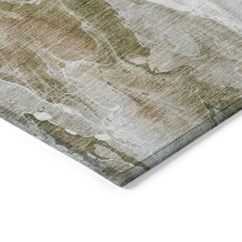 HomeRoots Abstract Modern Rectangle Outdoor Rug