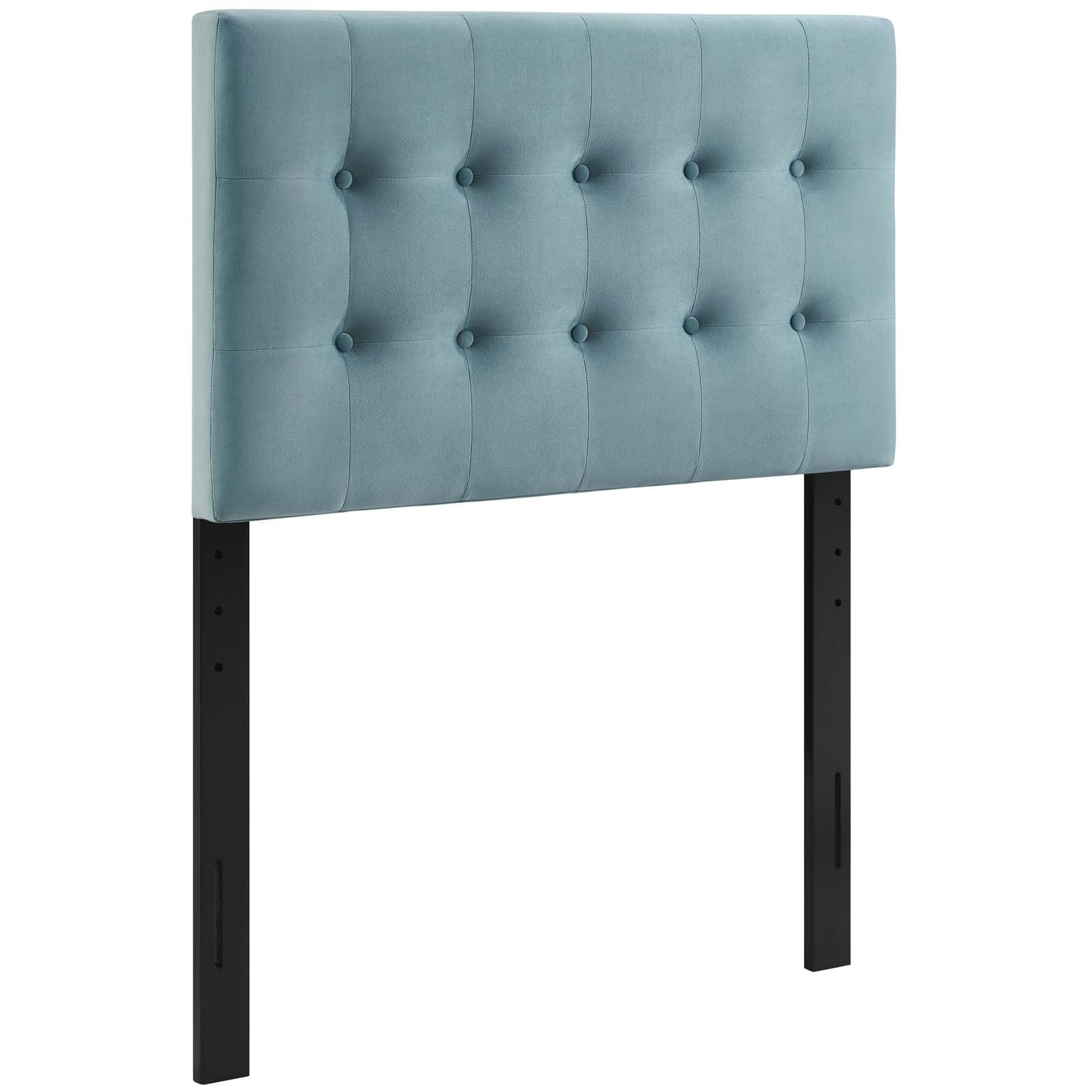 Emily Twin Tufted Performance Velvet Headboard - On Sale